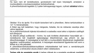 Építési munkahelyekre vonatkozó követelmények