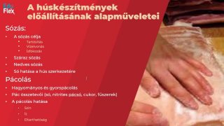 Húskészítmények főbb műveletei