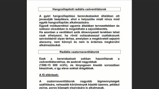 Ventillárotok, zajcsillapítás, hőszivattyú belső kapcsolási rajza